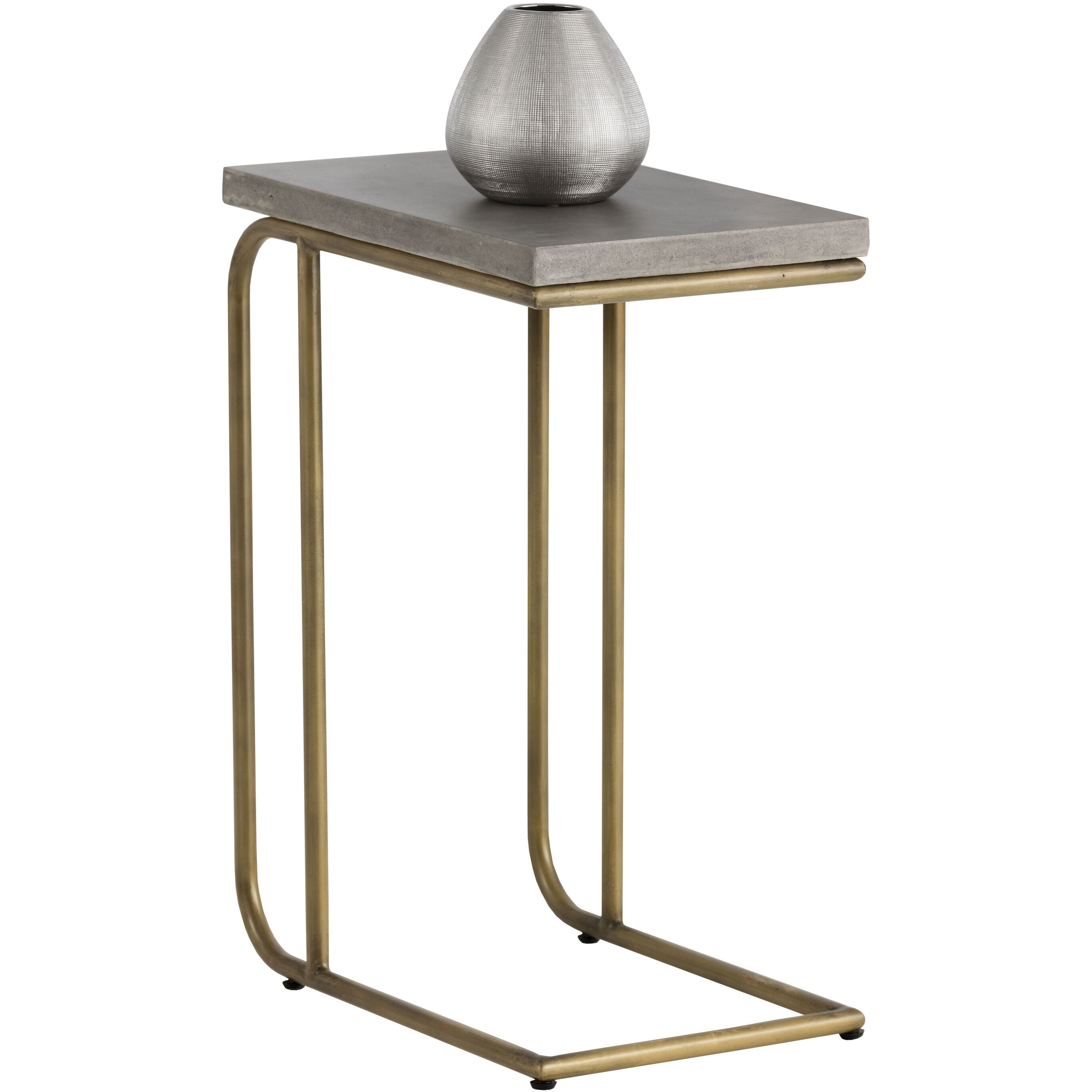 Lucius 26 X 19.75 inch Grey / Antique Brass End Table